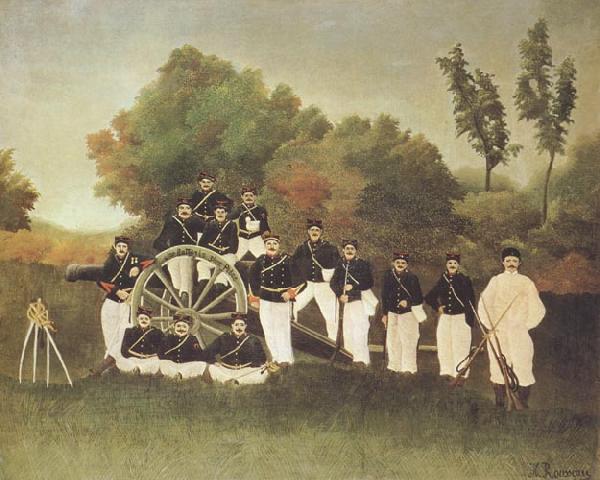 Henri Rousseau The Artillerists(Fourth Battery,Third Piece) oil painting picture